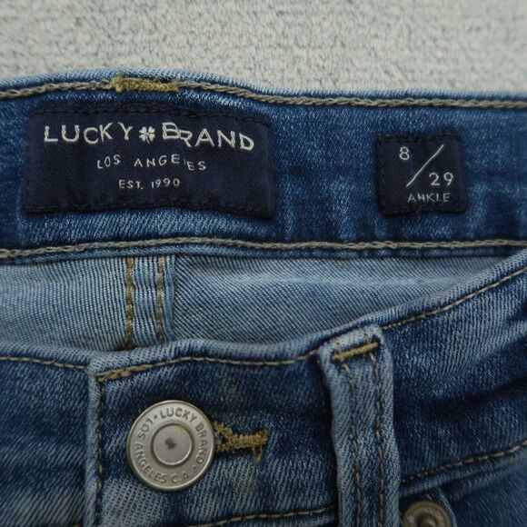 Lucky Brand Jeans Womens Size 8 High-Rise Bridgette Skinny 26" Inseam Distressed - Picture 10 of 16
